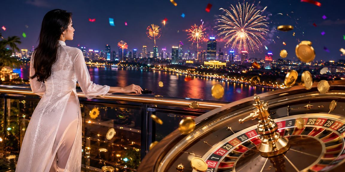 Người chơi roulette tại Hà Nội mặc áo dài truyền thống