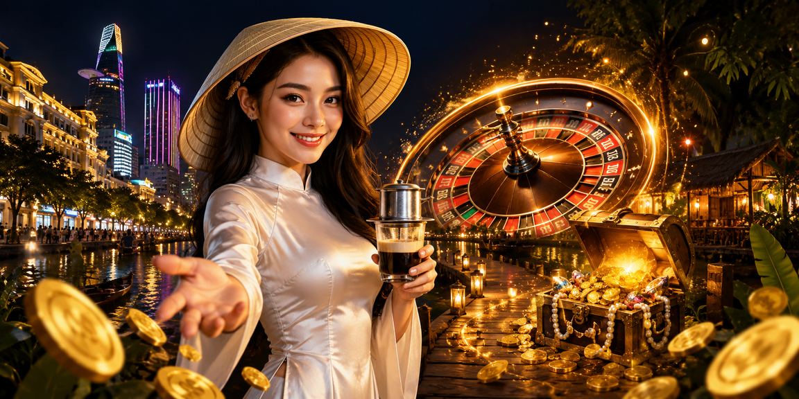 Người chơi roulette tại TP.HCM vừa uống cà phê vừa dùng điện thoại