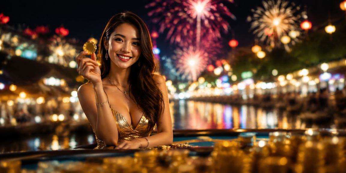 Người chơi card game tại chợ đêm Nha Trang dưới ánh đèn lung linh buổi tối